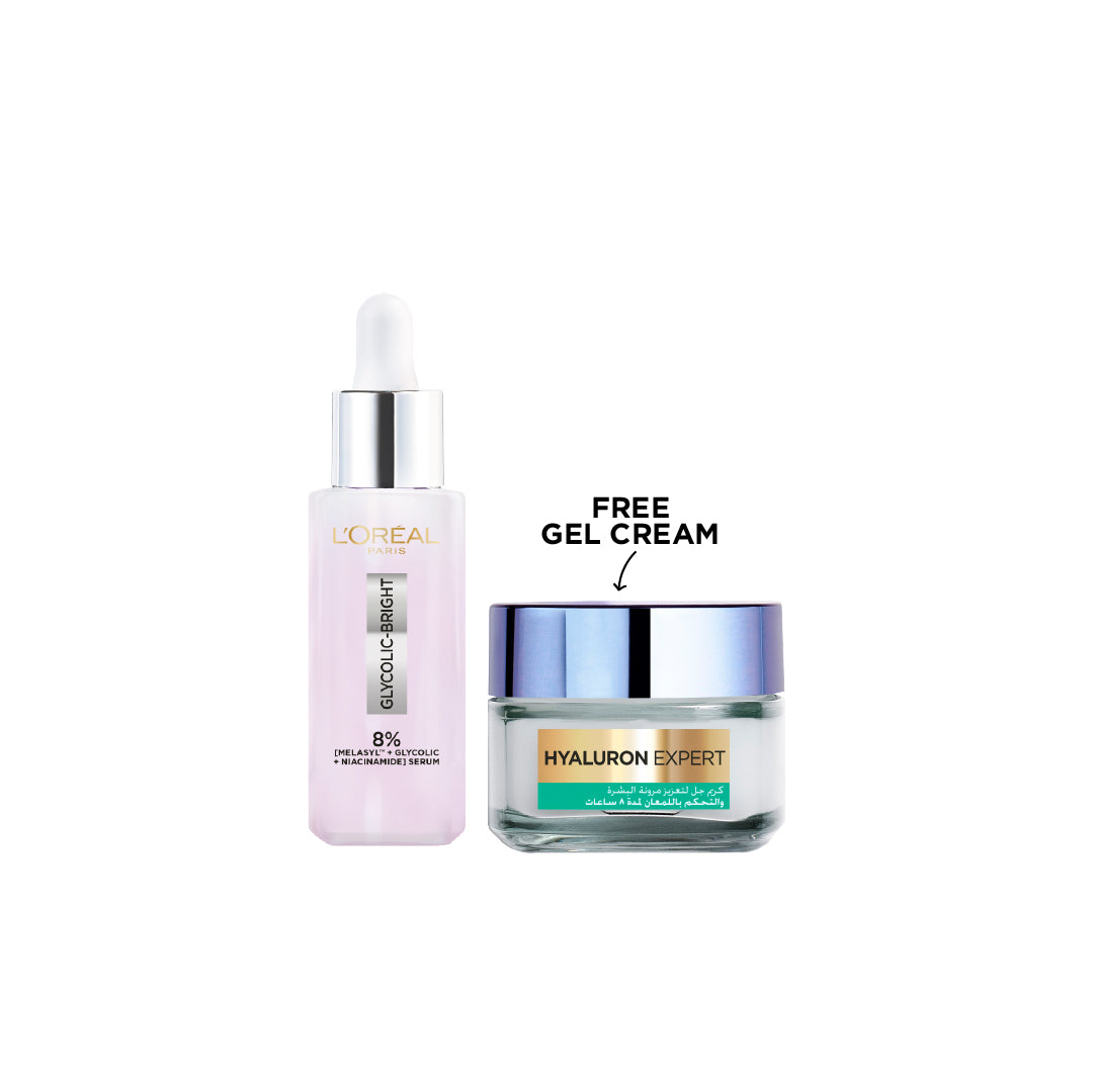 Glycolic Bright Serum with 8% [Melasyl ™ + Hyaluron Gel Cream - MazenOnline