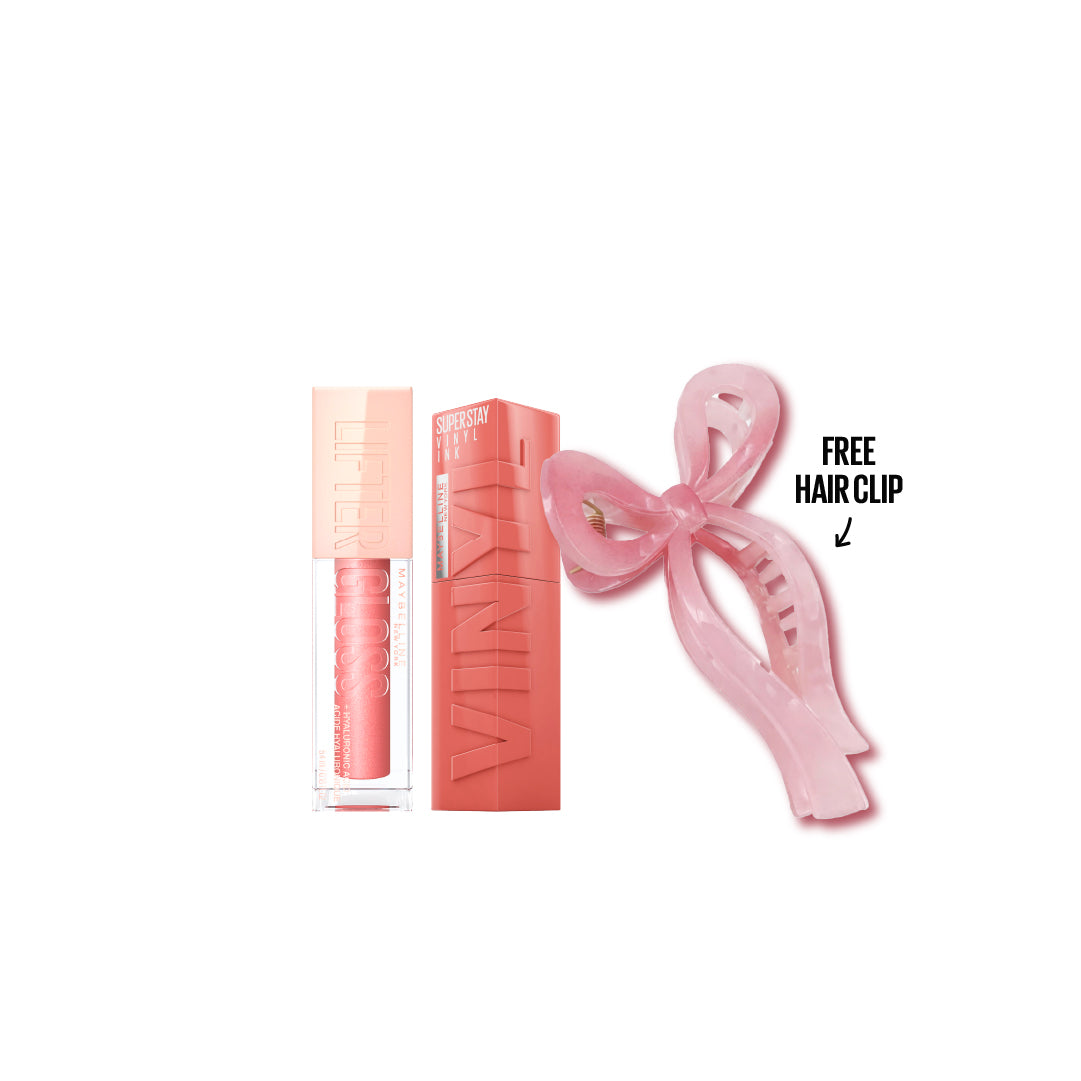 Lifter Gloss Lip Gloss Makeup with Hyaluronic Acid for smooth and hydrated lips + Super Stay Vinyl Ink Longwear Liquid Lip Color + Gift - MazenOnline