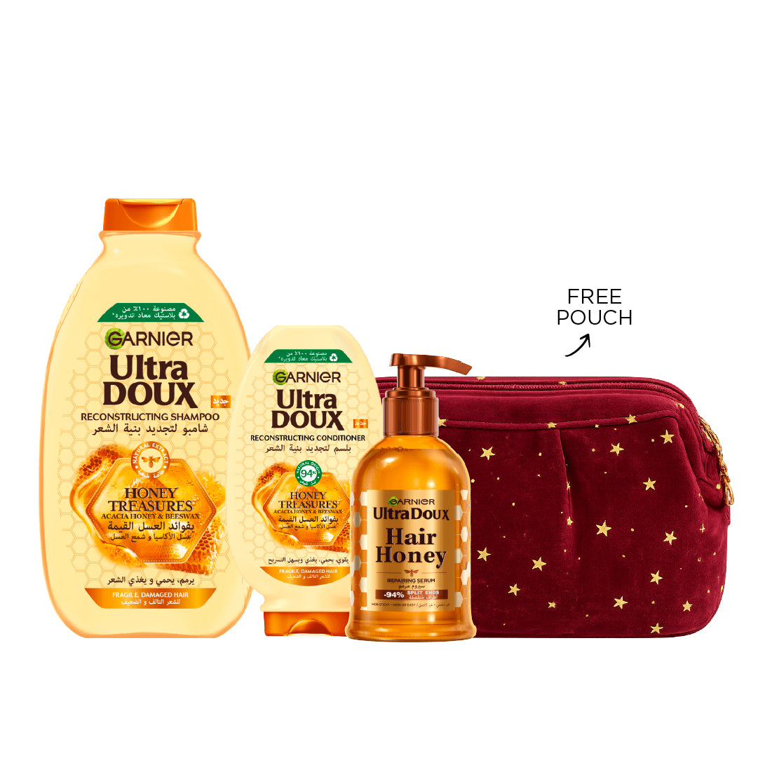 Garnier - Honey Treasures Shampoo + Conditioner + Serum | MazenOnline