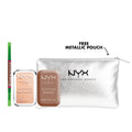 NYX Professional Makeup - Blade & Shade, Dual Edged Brow Pencil + Buttermelt Bronzer, Powder Bronzer + Buttermelt Highlighter, Powder Highlighter + GIft | MazenOnline