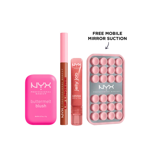 Buttermelt Blush + Lip Lingerie Liner Stain + Jelly Job Lip Gloss