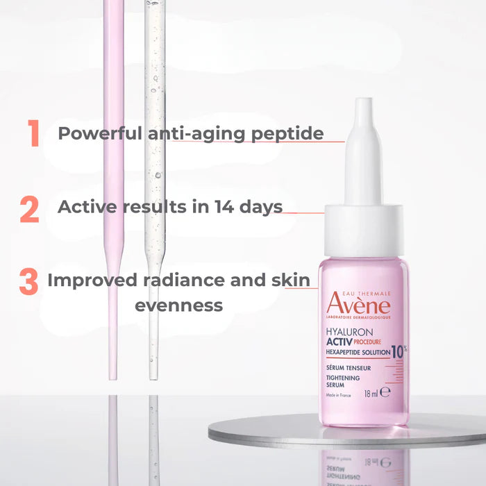 Avène - Hyaluron Activ Firming Serum l 10% Hexapeptide Solution 18ml l Anti-Aging Lifting Serum for Wrinkles & Firmness | MazenOnline