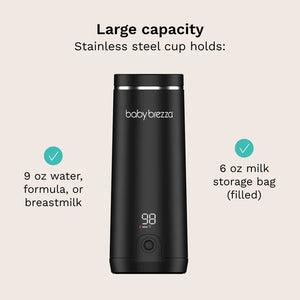 Baby Brezza - Superfast® Portable Bottle Warmer - Rechargeable Travel Warmer for Formula and Breastmilk | MazenOnline
