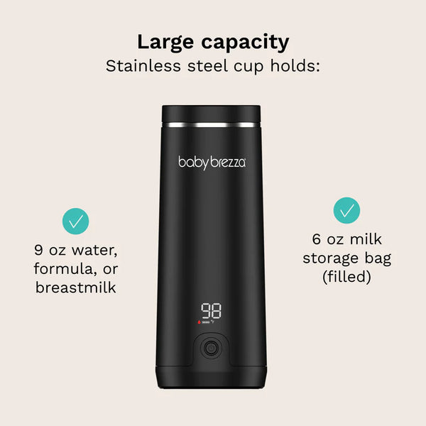 Baby Brezza - Superfast® Portable Bottle Warmer - Rechargeable Travel Warmer for Formula and Breastmilk | MazenOnline
