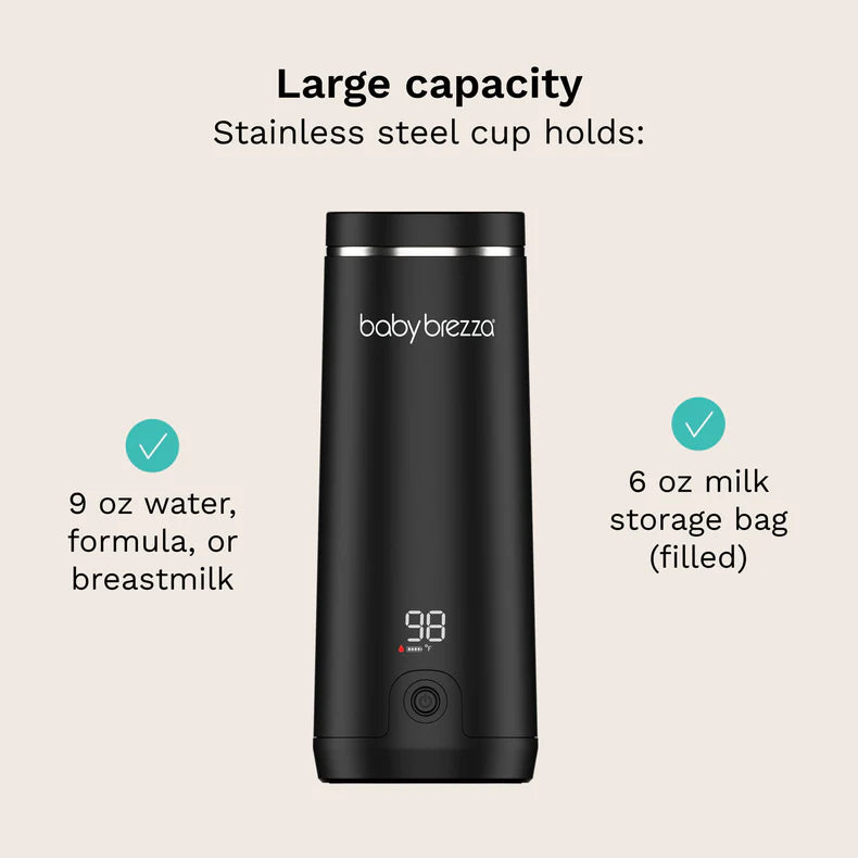 Baby Brezza - Superfast® Portable Bottle Warmer - Rechargeable Travel Warmer for Formula and Breastmilk | MazenOnline