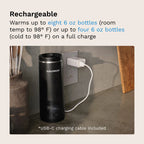 Baby Brezza - Superfast® Portable Bottle Warmer - Rechargeable Travel Warmer for Formula and Breastmilk | MazenOnline