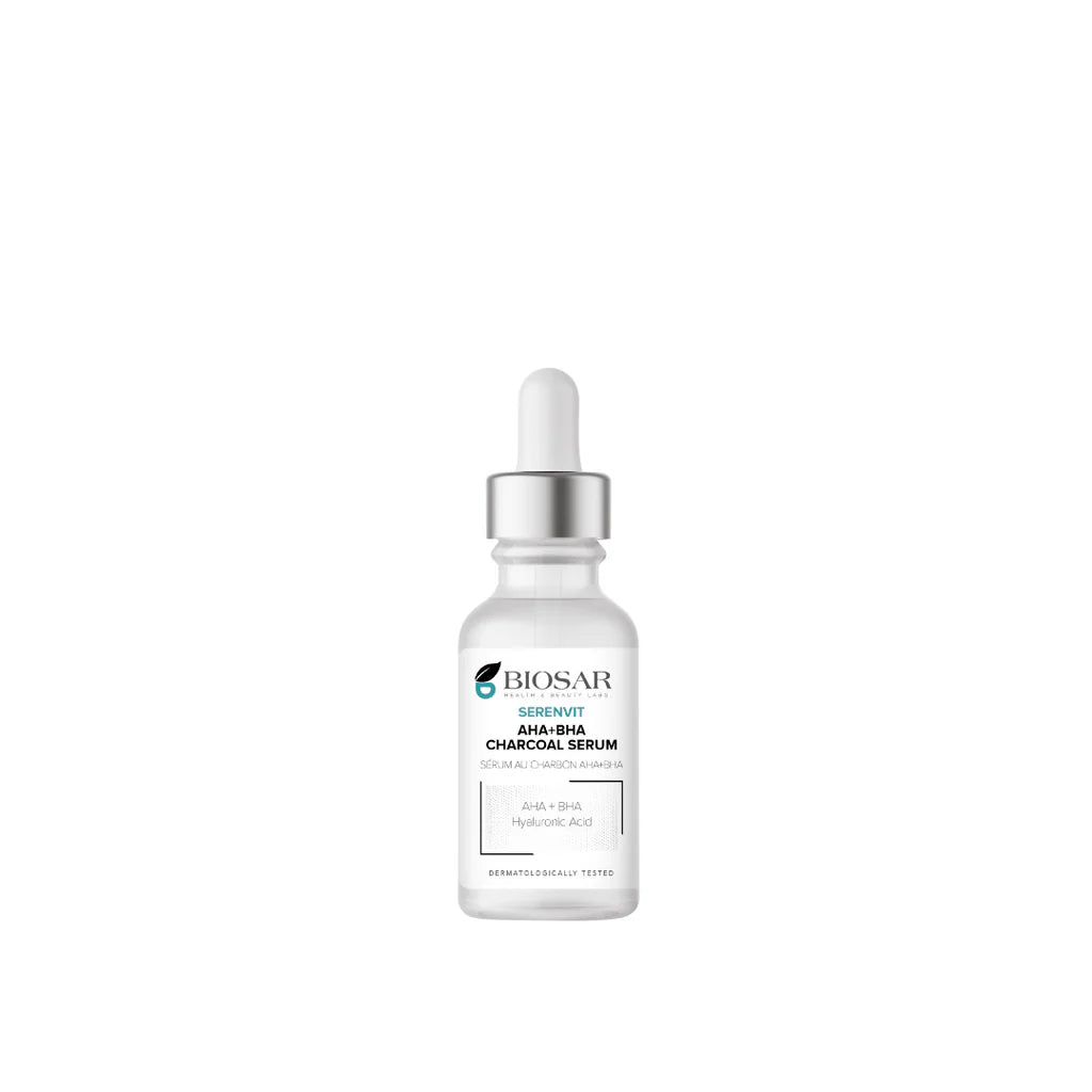 Biosar - Serenvit AHA BHA Charcoal Serum | MazenOnline