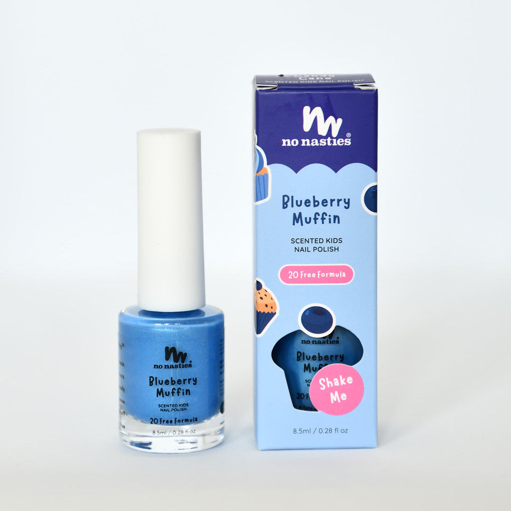 Toxin Free Scented Kids Polish - Blueberry Muffin - Blue