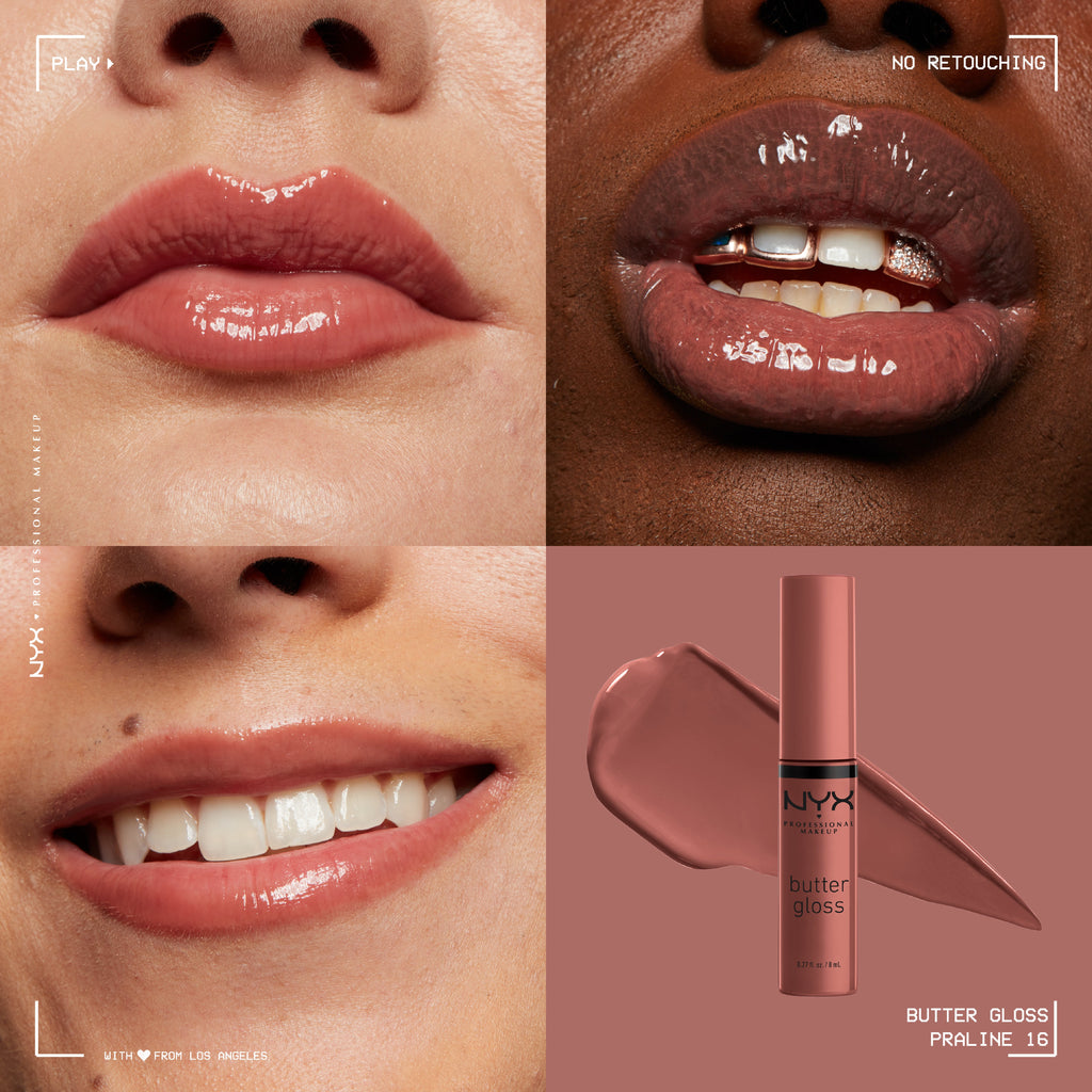 NYX Professional Makeup - Butter Gloss, Non-Sticky Lip Gloss, Buttery Soft, Silky Smooth And Creamy, Sheer To Medium Coverage | MazenOnline
