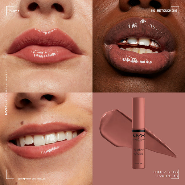 NYX Professional Makeup - Butter Gloss, Non-Sticky Lip Gloss, Buttery Soft, Silky Smooth And Creamy, Sheer To Medium Coverage | MazenOnline