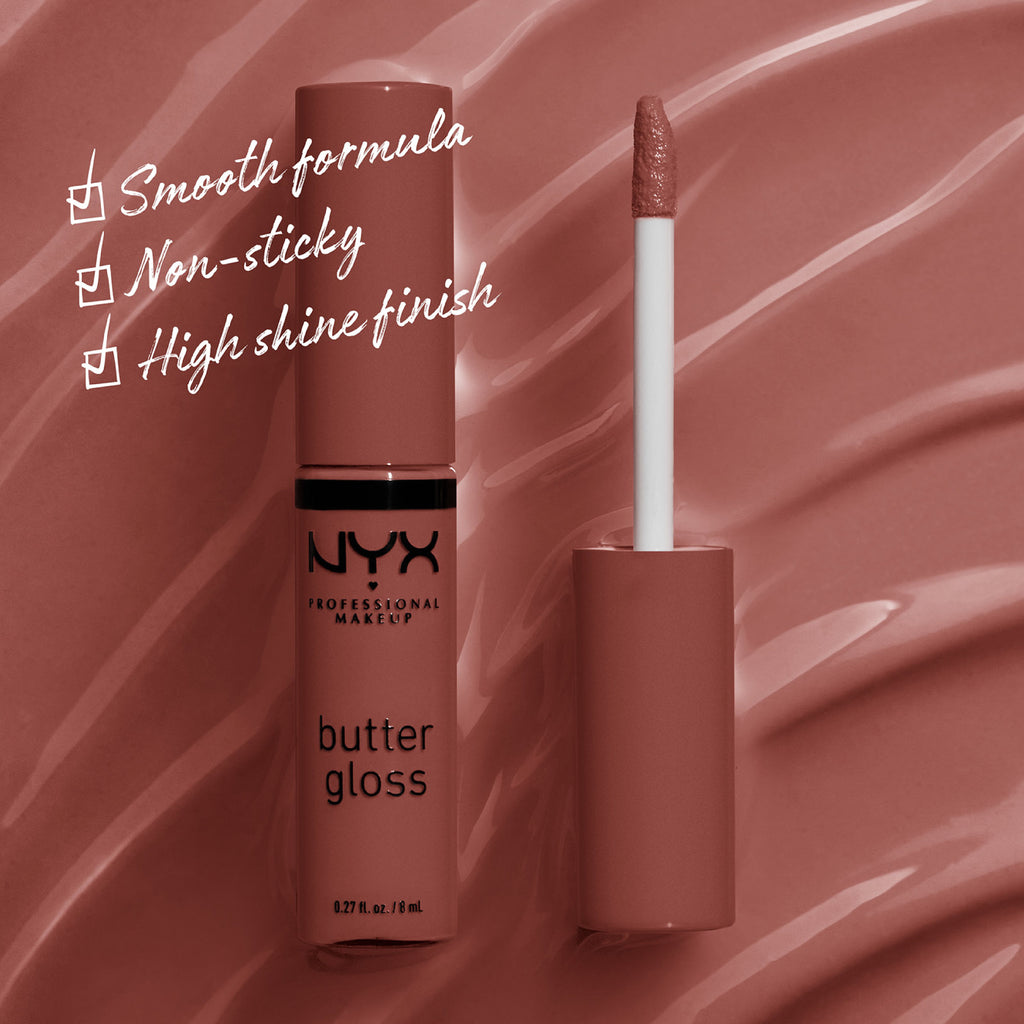 NYX Professional Makeup - Butter Gloss, Non-Sticky Lip Gloss, Buttery Soft, Silky Smooth And Creamy, Sheer To Medium Coverage | MazenOnline