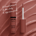 NYX Professional Makeup - Butter Gloss, Non-Sticky Lip Gloss, Buttery Soft, Silky Smooth And Creamy, Sheer To Medium Coverage | MazenOnline