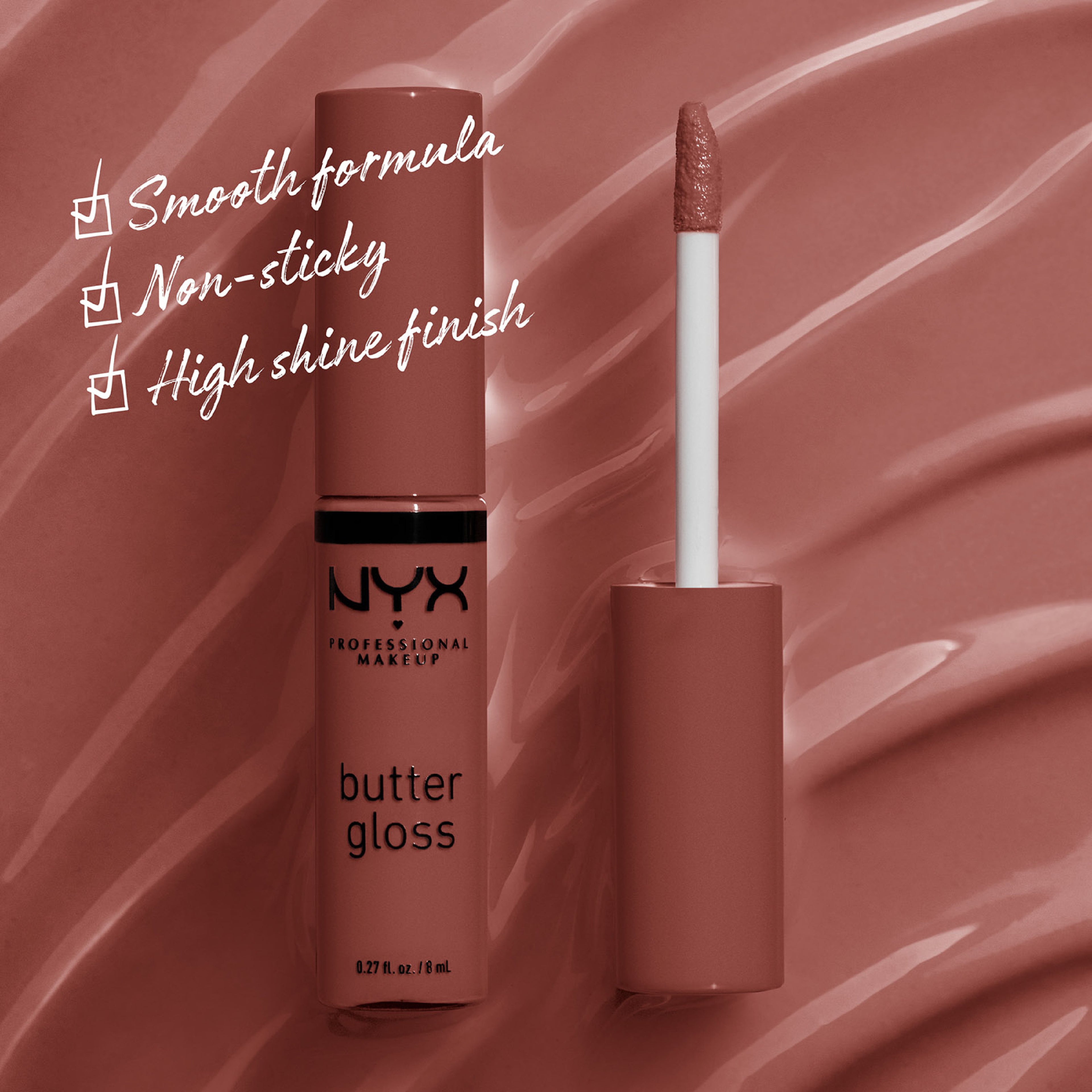 NYX Professional Makeup - Butter Gloss, Non-Sticky Lip Gloss, Buttery Soft, Silky Smooth And Creamy, Sheer To Medium Coverage | MazenOnline