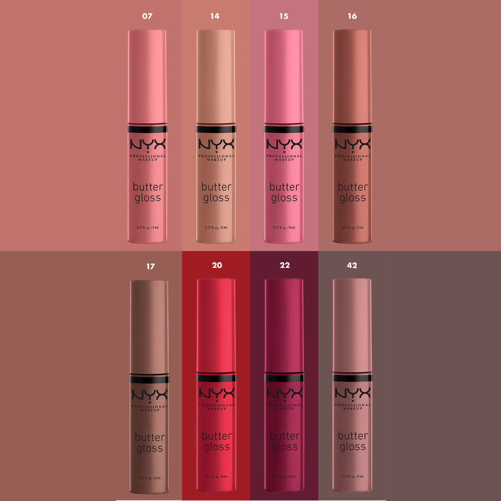 NYX Professional Makeup - Butter Gloss, Non-Sticky Lip Gloss, Buttery Soft, Silky Smooth And Creamy, Sheer To Medium Coverage | MazenOnline