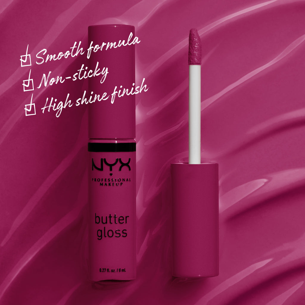 NYX Professional Makeup - Butter Gloss, Non-Sticky Lip Gloss, Buttery Soft, Silky Smooth And Creamy, Sheer To Medium Coverage | MazenOnline