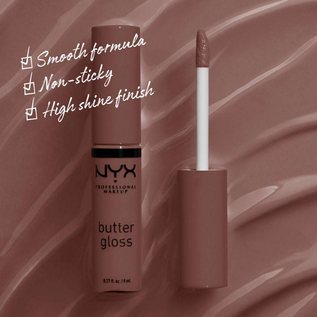 NYX Professional Makeup - Butter Gloss, Non-Sticky Lip Gloss, Buttery Soft, Silky Smooth And Creamy, Sheer To Medium Coverage | MazenOnline