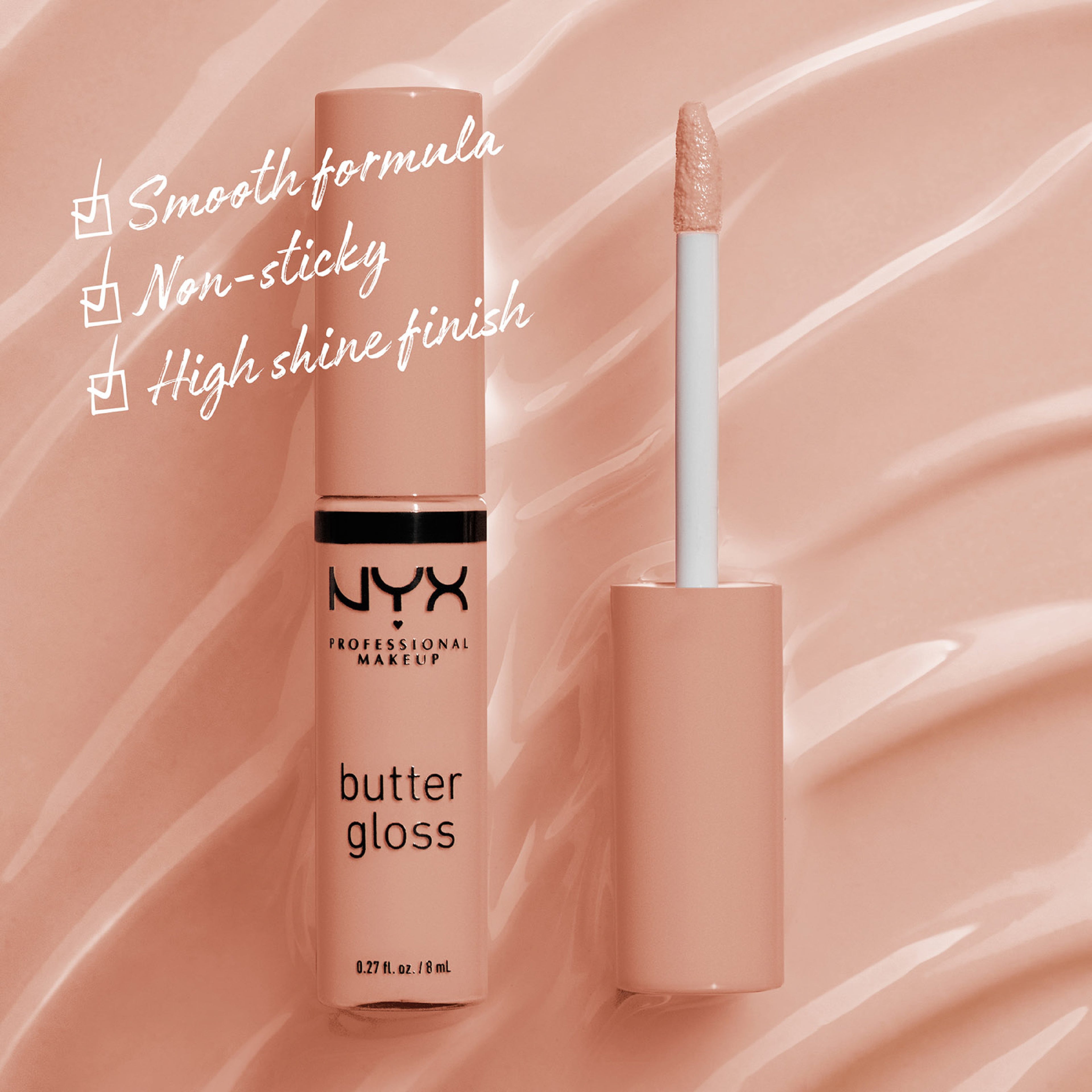 NYX Professional Makeup - Butter Gloss, Non-Sticky Lip Gloss, Buttery Soft, Silky Smooth And Creamy, Sheer To Medium Coverage | MazenOnline