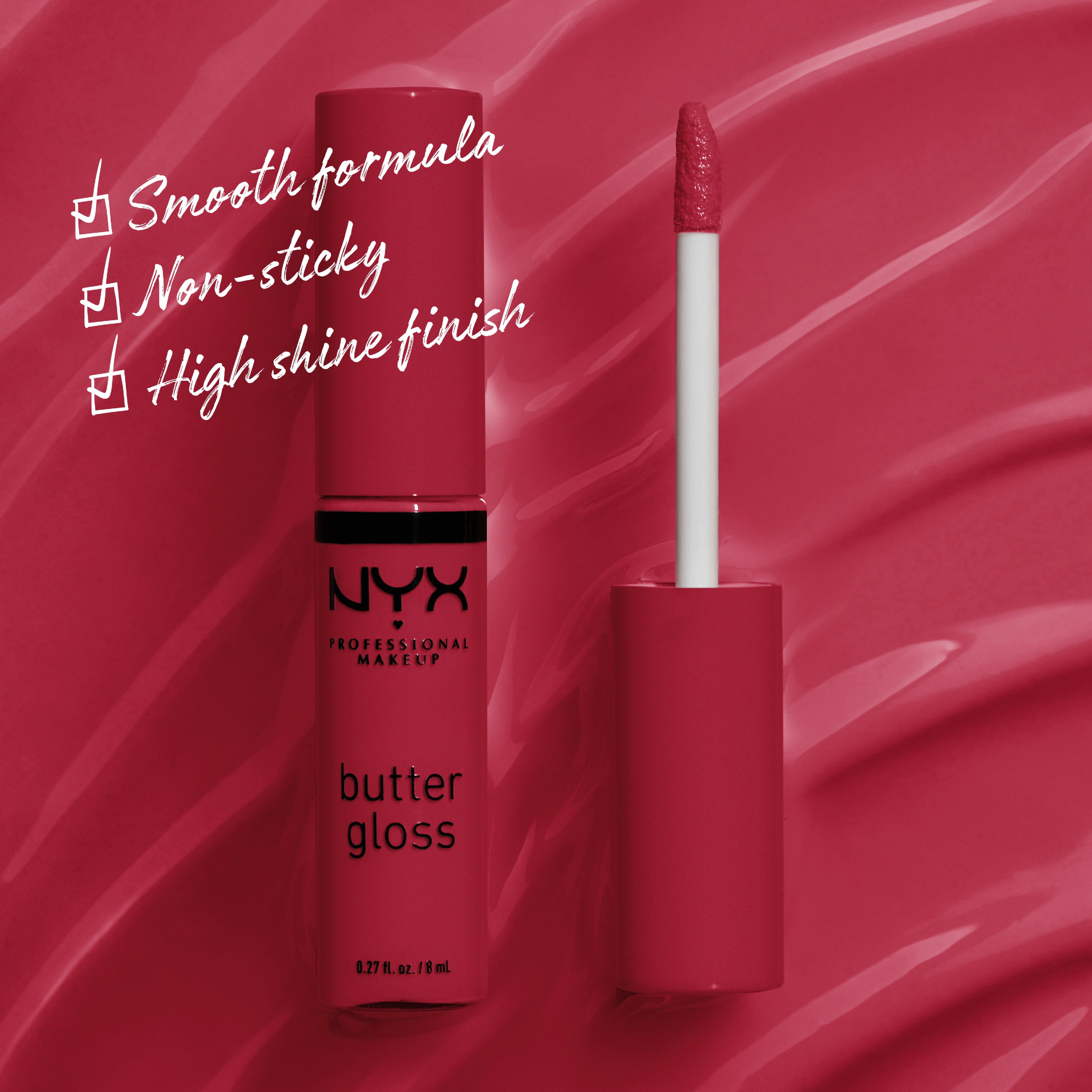 NYX Professional Makeup - Butter Gloss, Non-Sticky Lip Gloss, Buttery Soft, Silky Smooth And Creamy, Sheer To Medium Coverage | MazenOnline