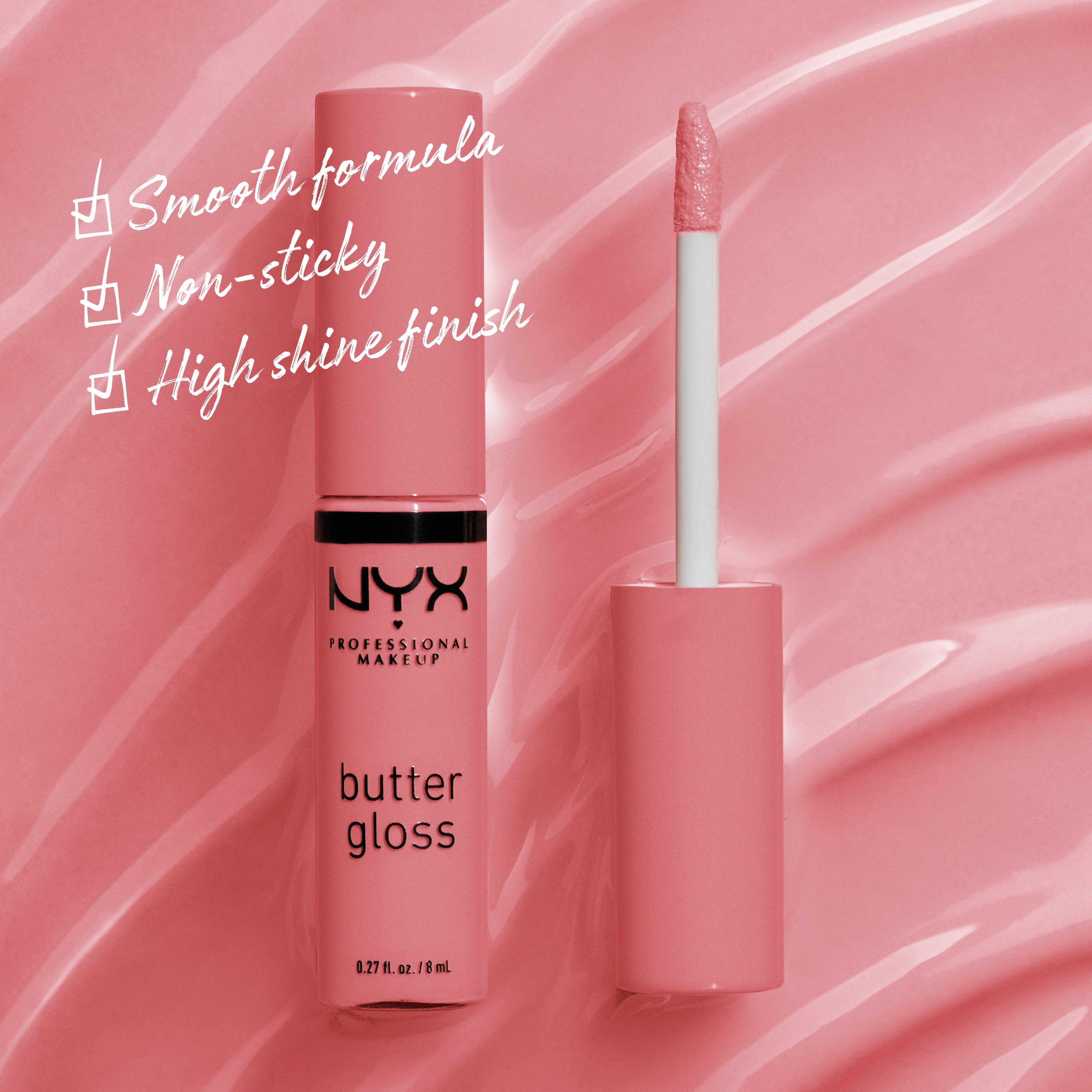 NYX Professional Makeup - Butter Gloss, Non-Sticky Lip Gloss, Buttery Soft, Silky Smooth And Creamy, Sheer To Medium Coverage | MazenOnline