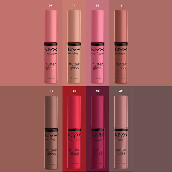 NYX Professional Makeup - Butter Gloss, Non-Sticky Lip Gloss, Buttery Soft, Silky Smooth And Creamy, Sheer To Medium Coverage | MazenOnline