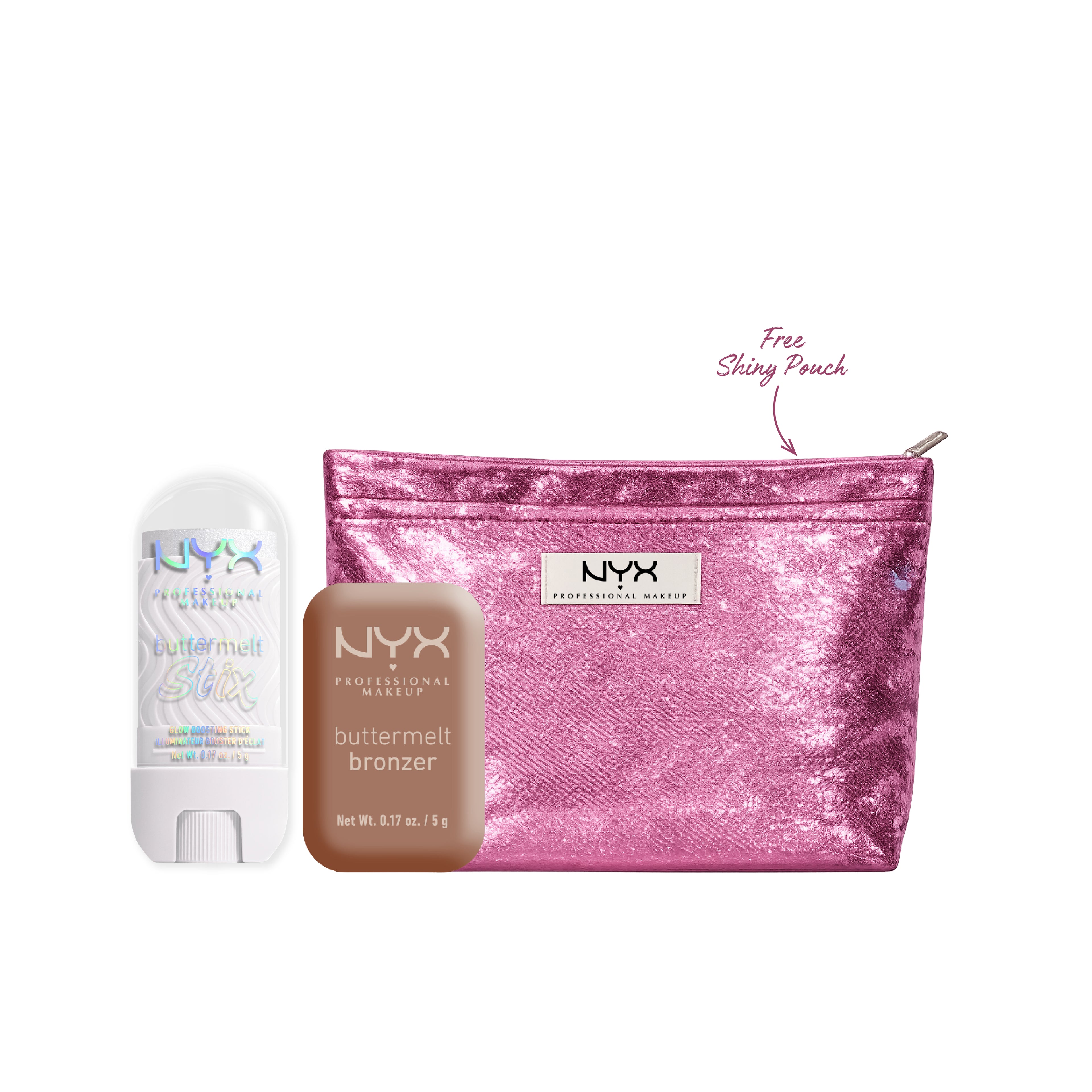 Buttermelt Glow Boosting Highlighter Stix + Buttermelt Bronzer, Powder Bronzer,  + Gift