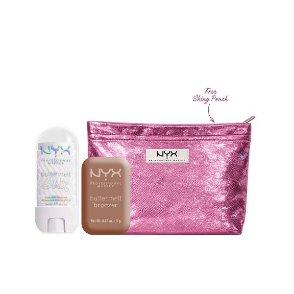 Buttermelt Glow Boosting Highlighter Stix + Buttermelt Bronzer, Powder Bronzer,  + Gift