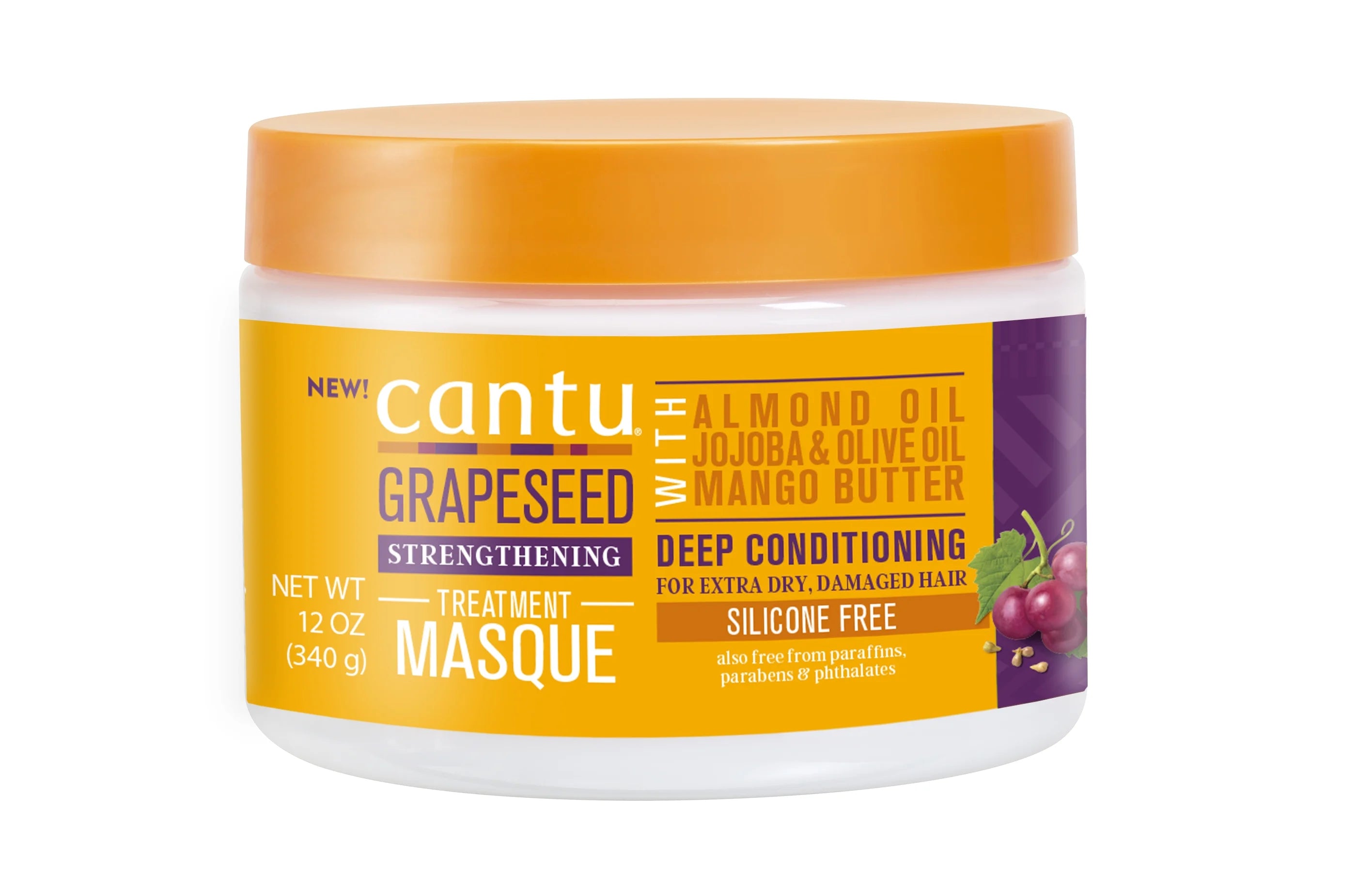 Cantu Care - Grapeseed Strengthening Treatment Mask, 12 oz | MazenOnline