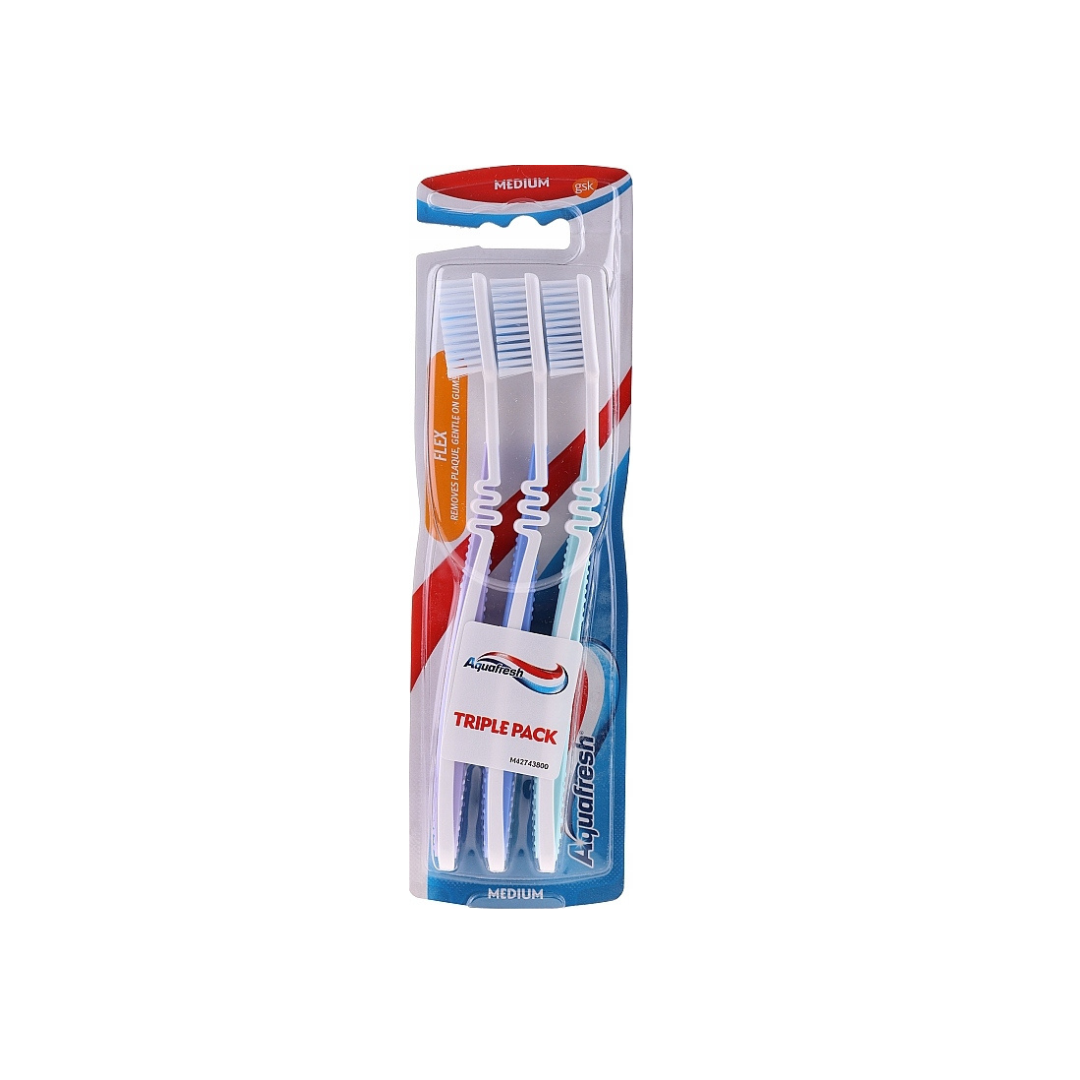 Clean & Flex Medium Toothbrush Triple Pack - MazenOnline Main image