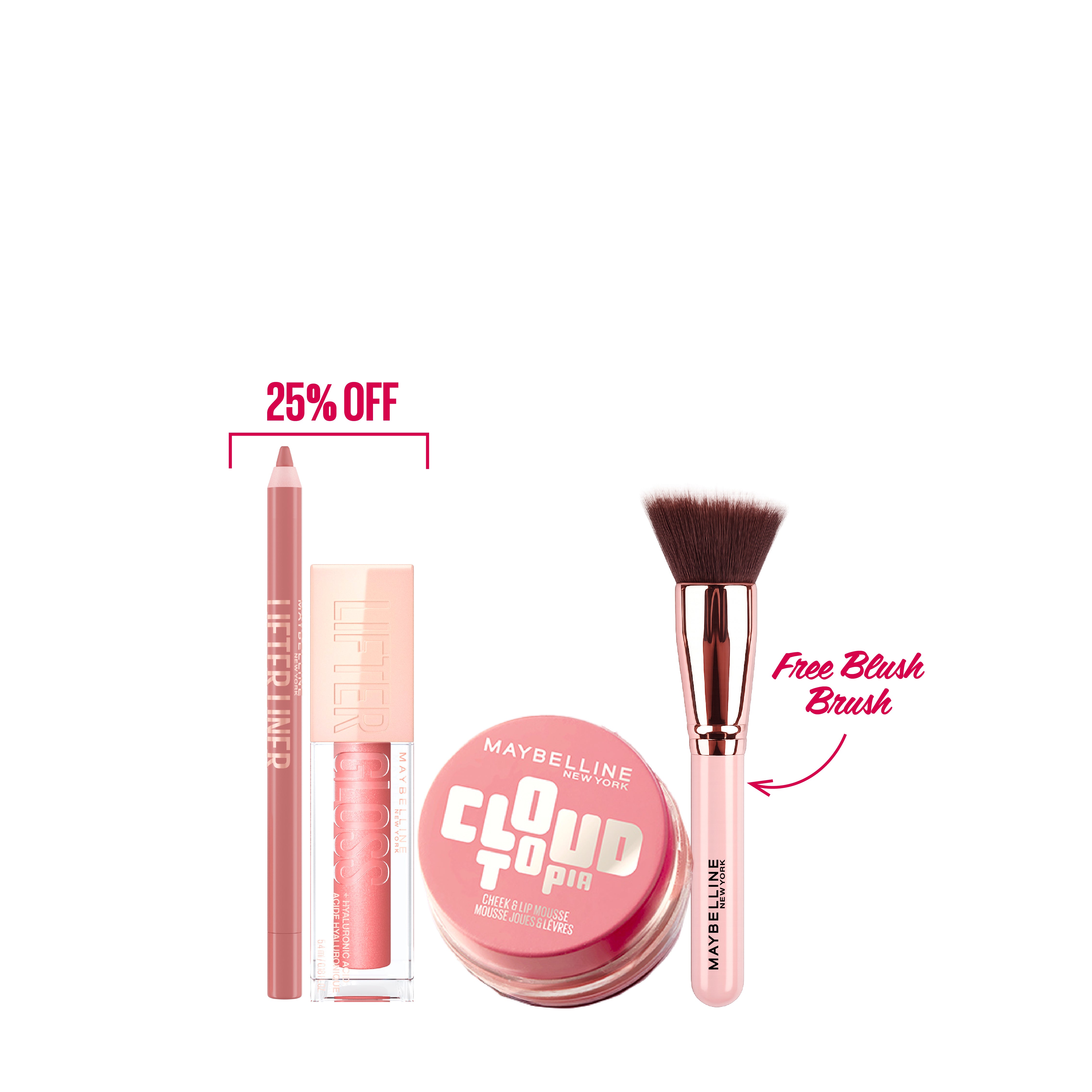 Cloudtopia Blush  + Lifter Gloss  + Lifter Liner  + Gift