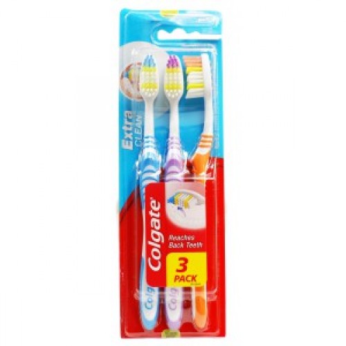 Colgate Extra Clean Medium Toothbrush 3 Units - MazenOnline