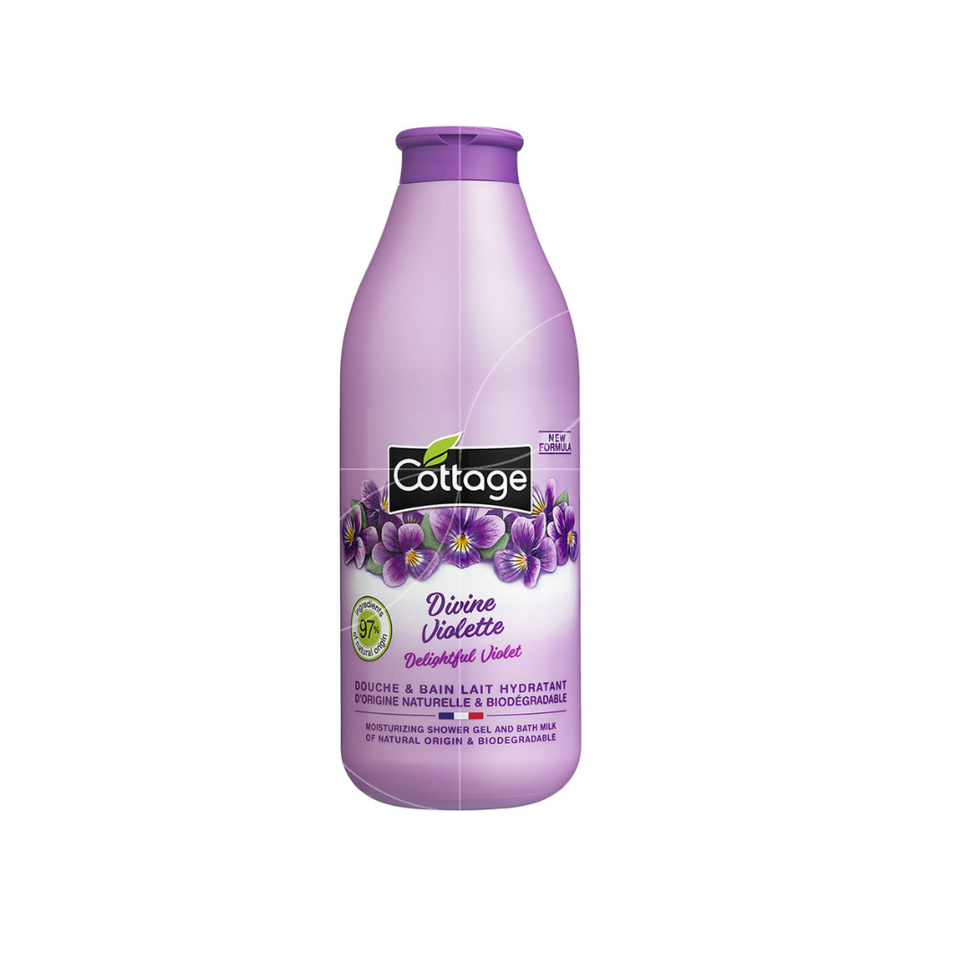 Moisturizing Shower Gel and Bath Milk 97% ingredients of natural origin Violet - MazenOnline