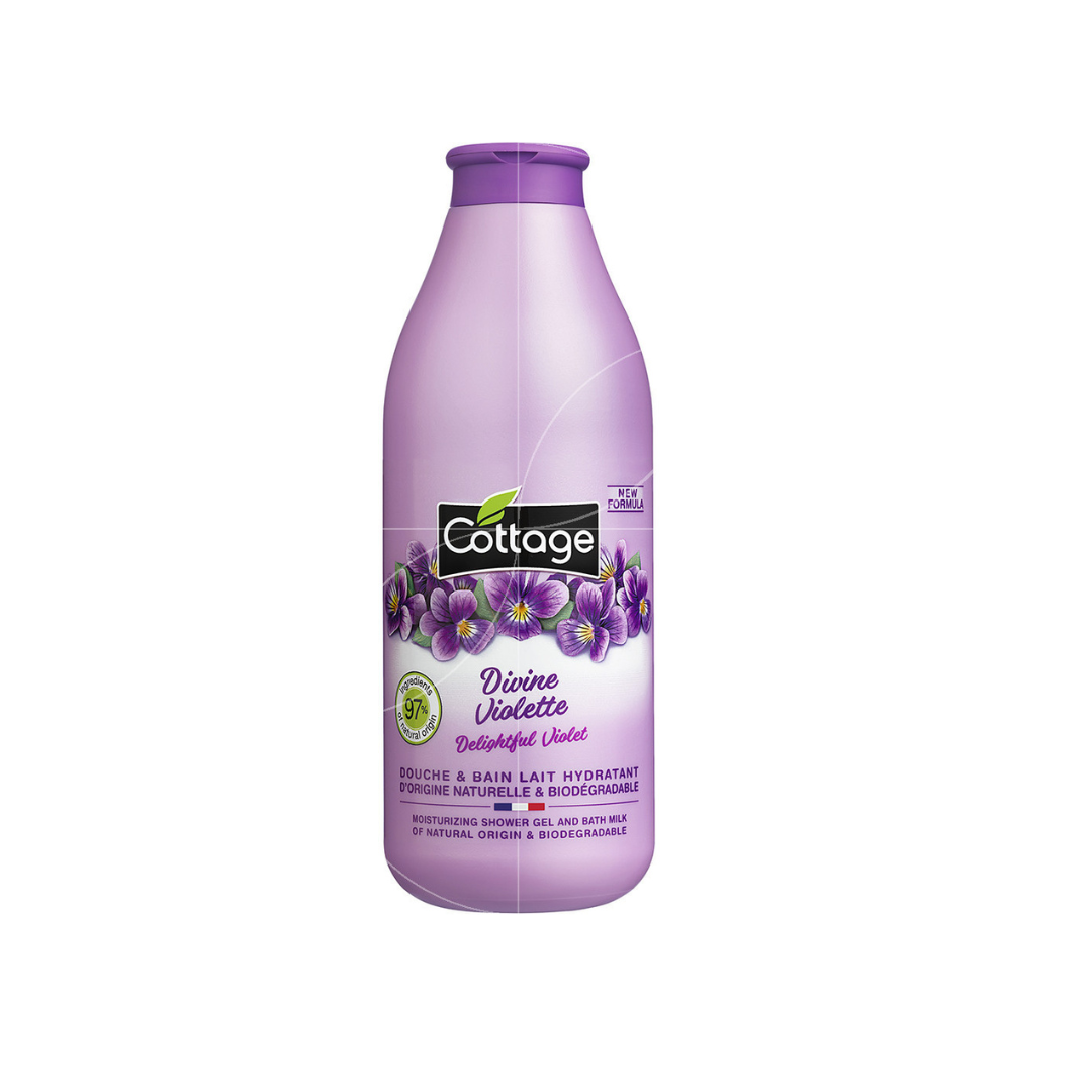 Moisturizing Shower Gel and Bath Milk 97% ingredients of natural origin Violet - MazenOnline Main image