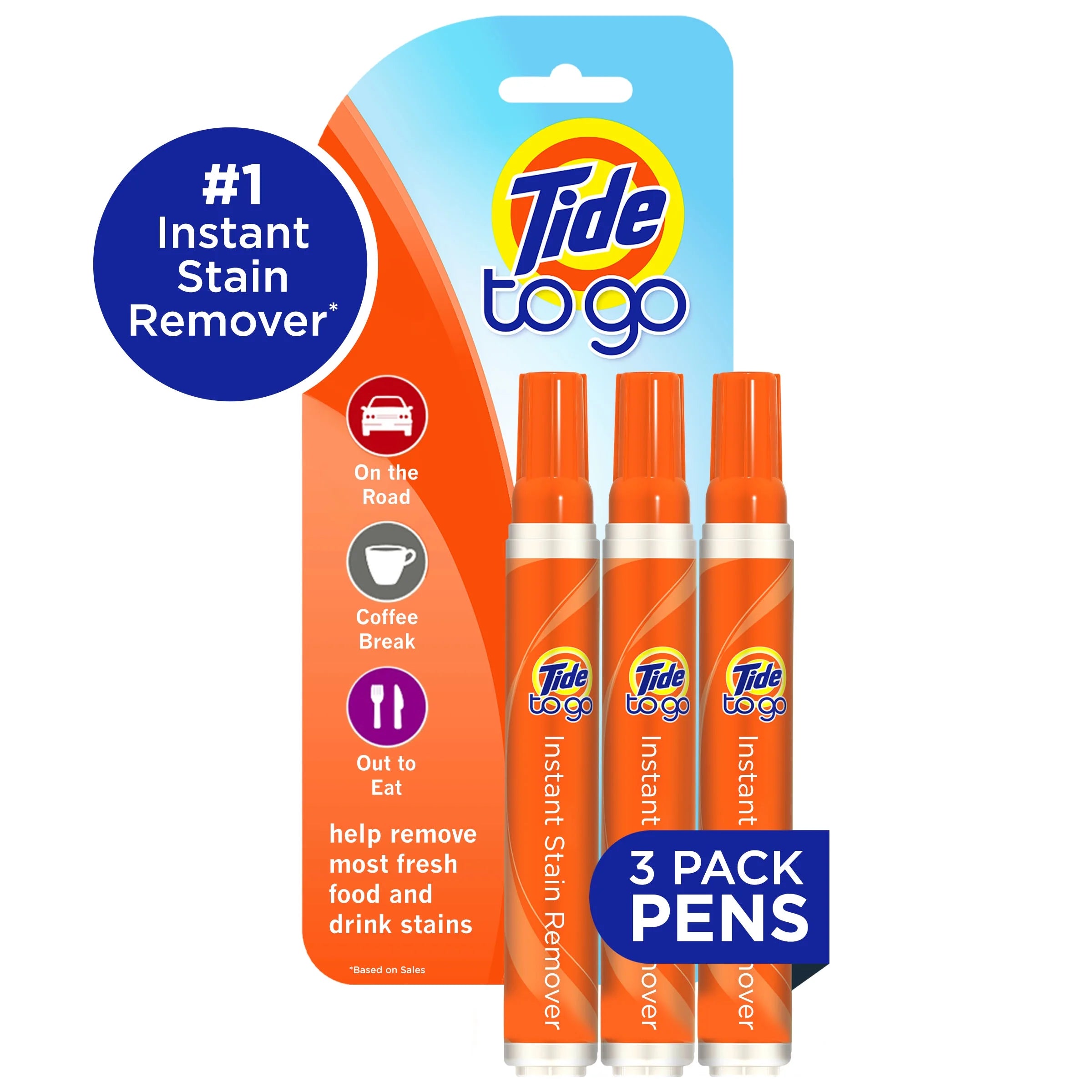 TIDE - Tide To Go Instant Stain Remover Pen – 3 pens  30 ml | MazenOnline