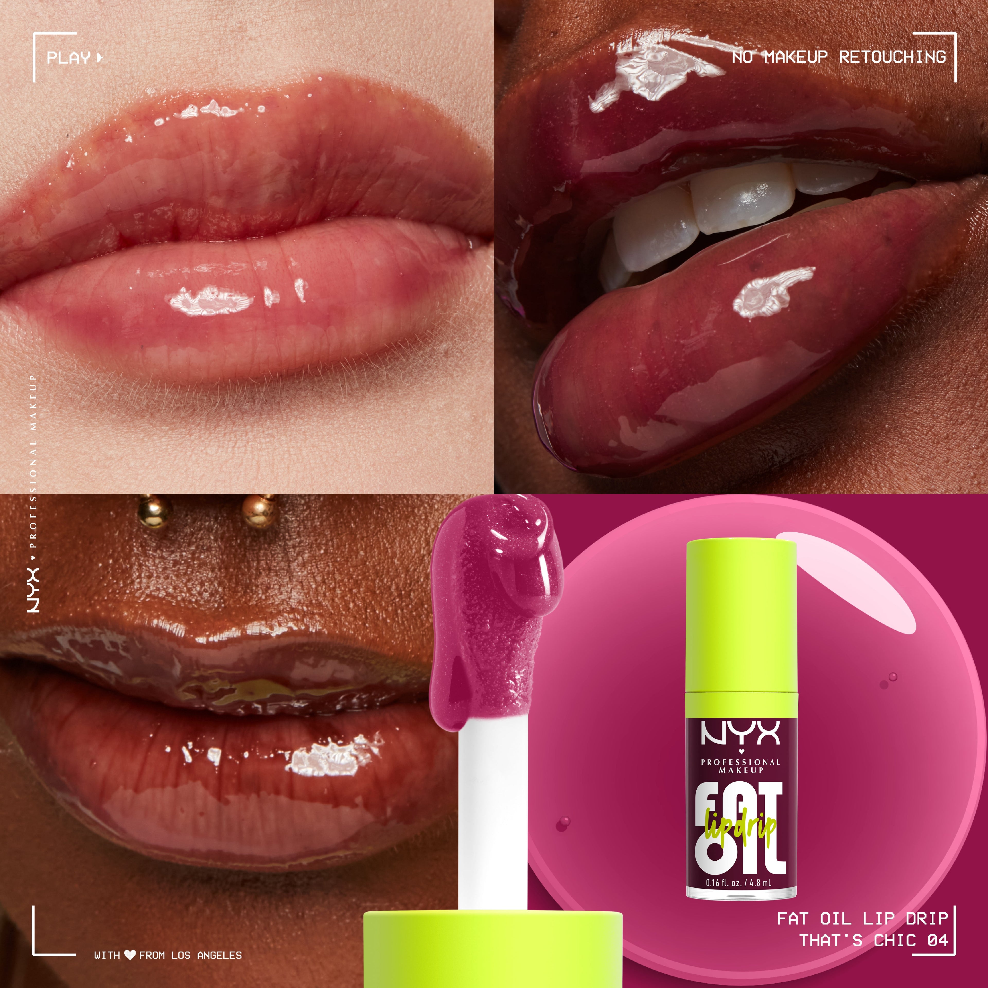 NYX Professional Makeup - Fat Oil Lip Drip, Moisturizing, Shiny, Vegan Tinted Lip Gloss, Non-Sticky Finish, 12H Hydration | MazenOnline