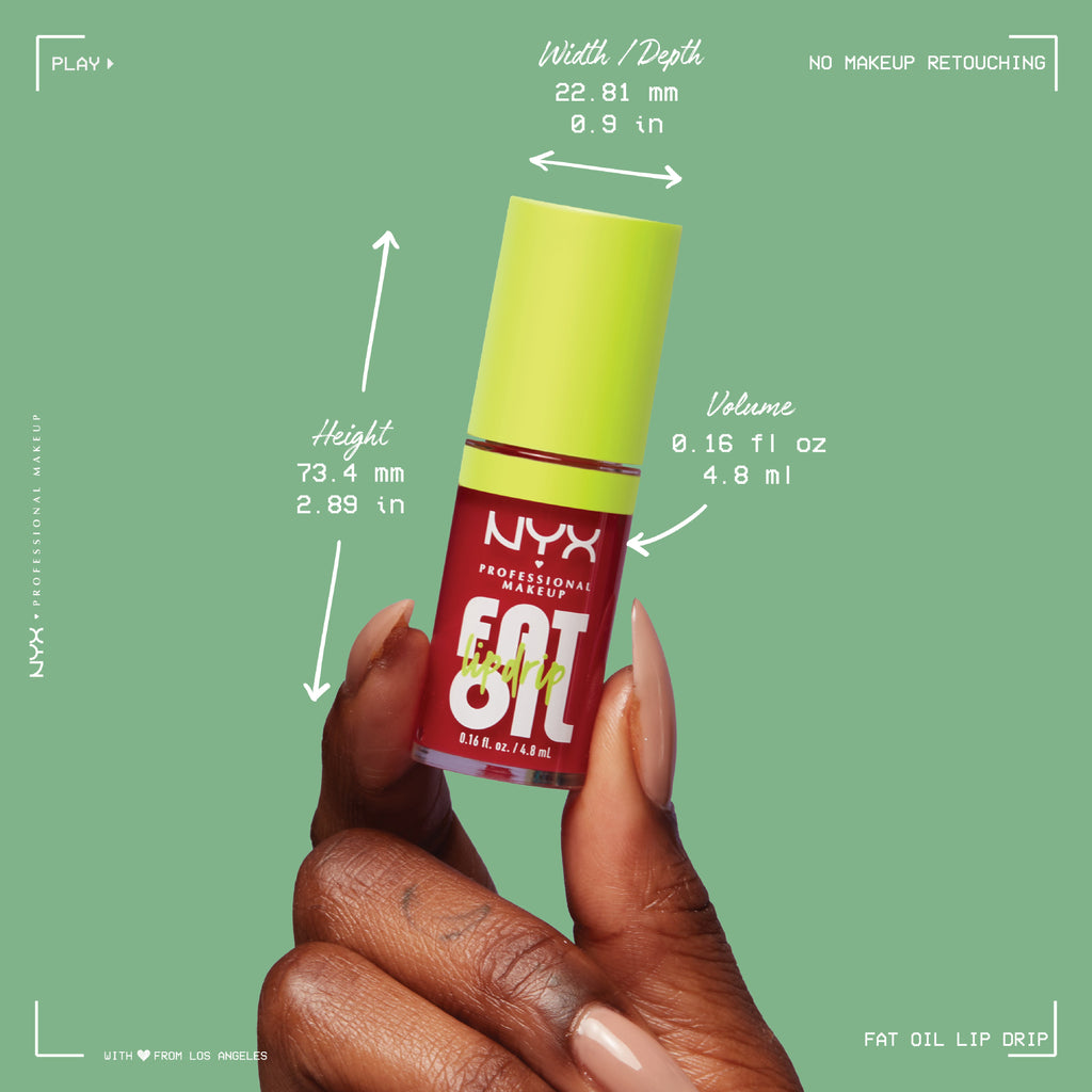 NYX Professional Makeup - Fat Oil Lip Drip, Moisturizing, Shiny, Vegan Tinted Lip Gloss, Non-Sticky Finish, 12H Hydration | MazenOnline