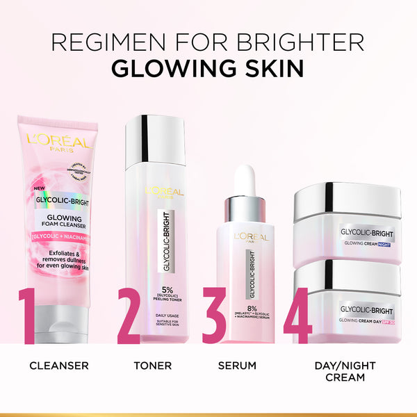 L'Oréal Paris - Glycolic Bright Glowing Daily Cleanser Foam | MazenOnline