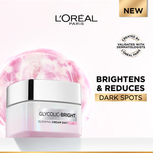 L'Oréal Paris - Glycolic Bright Glowing and Brightening Day Cream with SPF 30 to reduce dark spots | MazenOnline