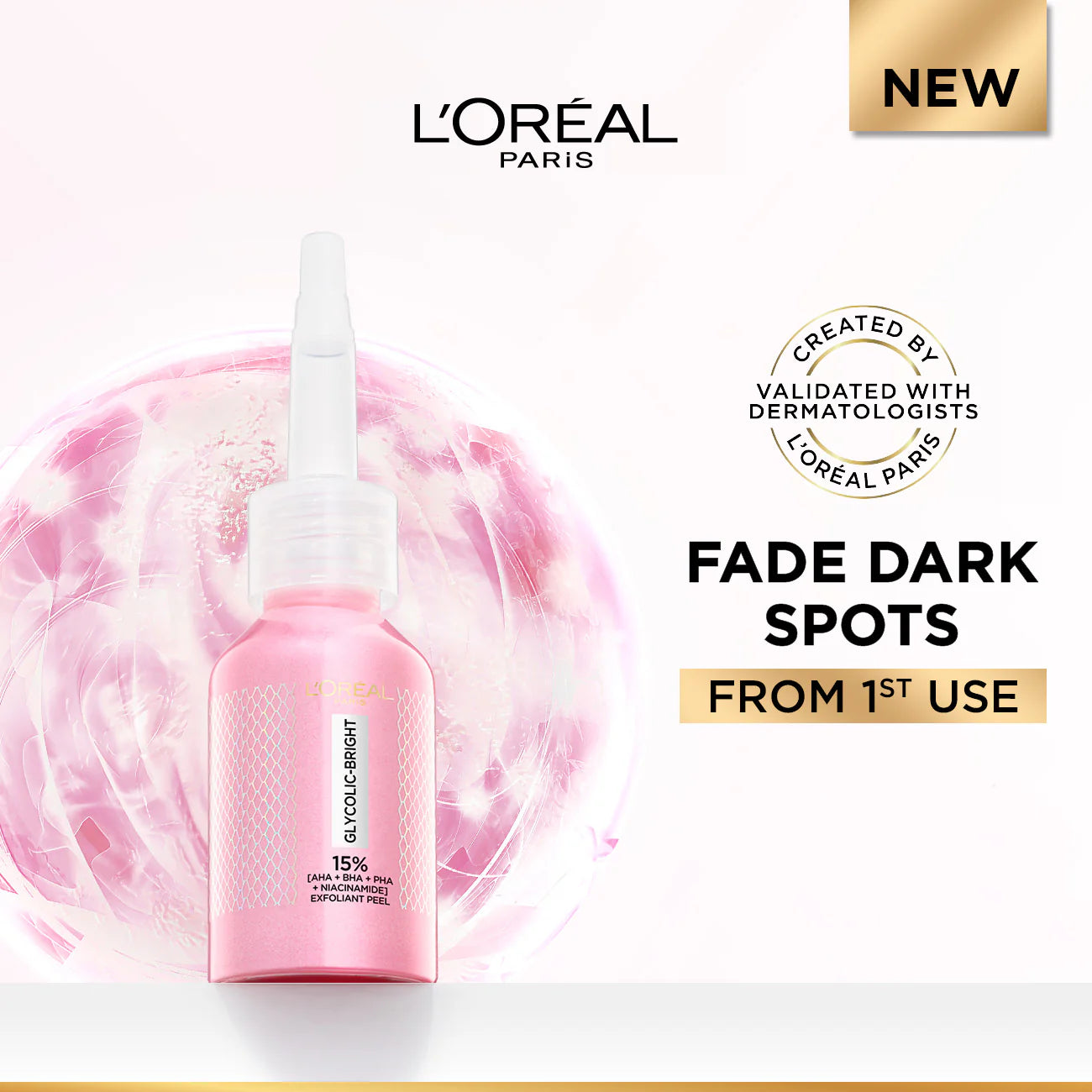 Glycolic-Bright Anti-Dark Spot Exfoliant Peel 15% AHA + BHA + PHA + Niacinamide - MazenOnline