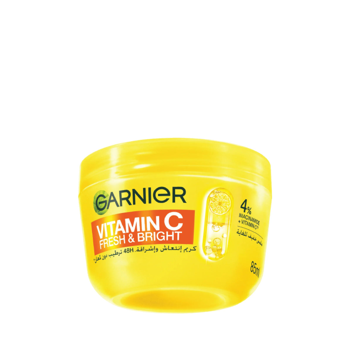 Vitamin C Fresh & Bright Cream. Hydration, 48H Oil Free Hydration - 4% [Vitamin C* + Niacinamide] - Cruelty Free International & Vegan