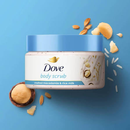 DOVE - Crushed Macadamia & Rice Milk Body Scrub 100ml | MazenOnline
