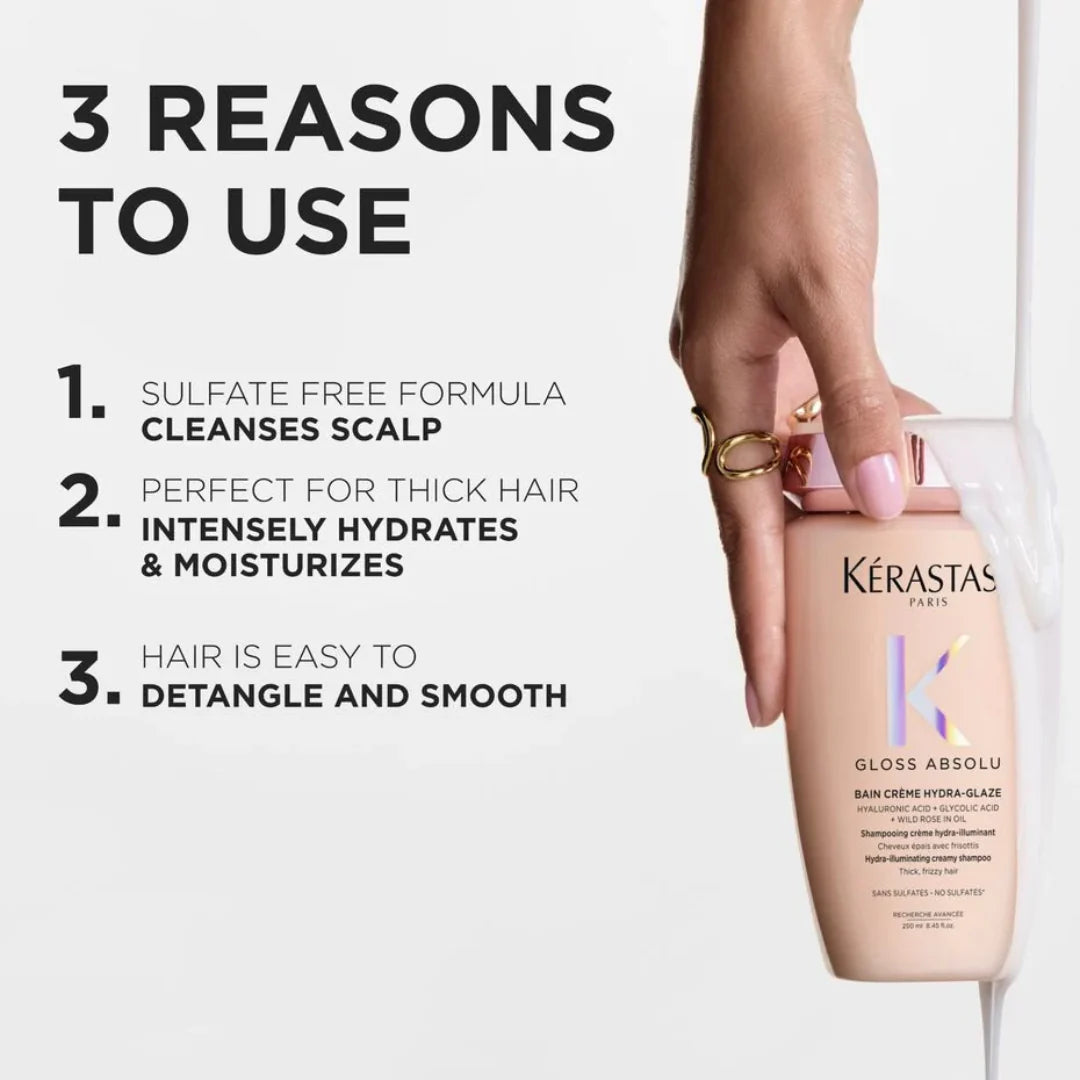 Gloss Absolu Bain Creme Hydra-Glaze Anti-Frizz Shampoo
