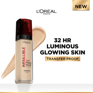 L'Oréal Paris - L’Oréal Paris Makeup Infaillible 32H Freshwear Liquid Foundation, Vitamin C,  SPF25L’Oréal Paris Makeup Infaillible 32H Freshwear Liquid Foundation, Vitamin C,  SPF25 - 250 Sable Eclat/R | MazenOnline