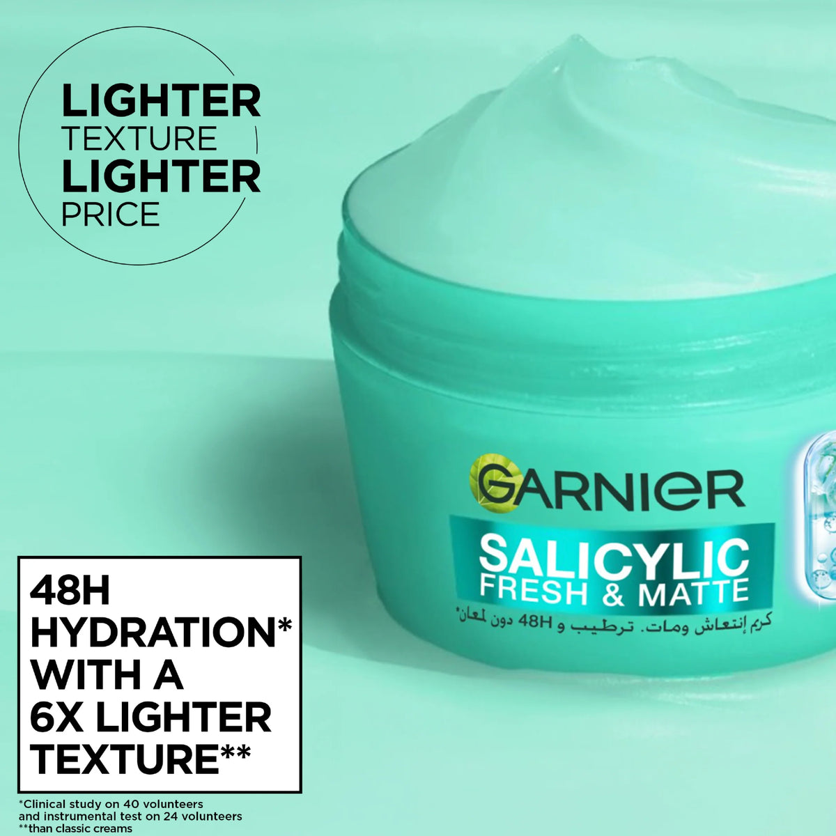 Salicylic Fresh & Matte Cream - Hydration, 48H Oil Free - 5% [Niacinamide + Salicylic Acid + Centella Asiatica] - Cruelty Free International & Vegan
