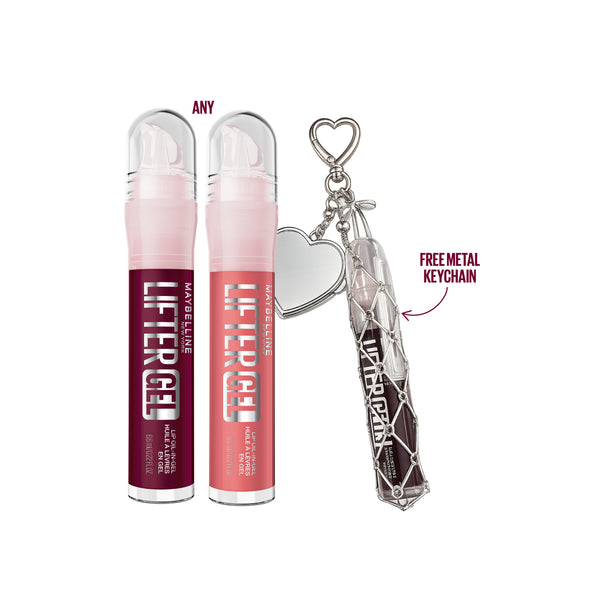 2 * Lifter Oil-in-Gel Lip Gloss with Hyaluronic Acid + Metal Lip Gloss Holder