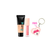 Fit Me Matte & Poreless Mini Foundation + New York Lifter Gloss + Heart Shaped keychain