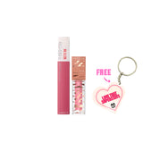 Sunkisser Multi-Use Liquid Blush And Bronzer + Super Stay Matte Ink Liquid Lipstick + Heart Shaped keychain