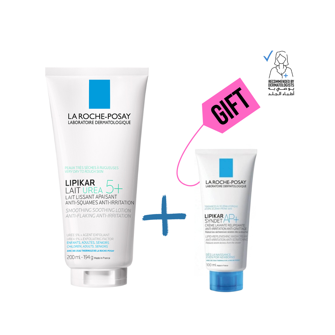La Roche-Posay - Lipikar Lait 5% Urea Body Lotion for Dry Skin + Free Lipikar Syndet AP+ 100 ML | MazenOnline