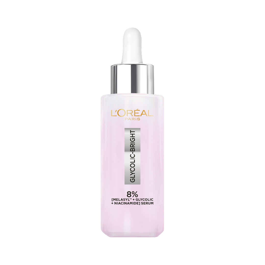 L'Oréal Paris - Glycolic Bright Serum with 8% [Melasyl ™ + Glycolic Acid + Niacinamide] face serum for Dark Spots & Brightening | MazenOnline