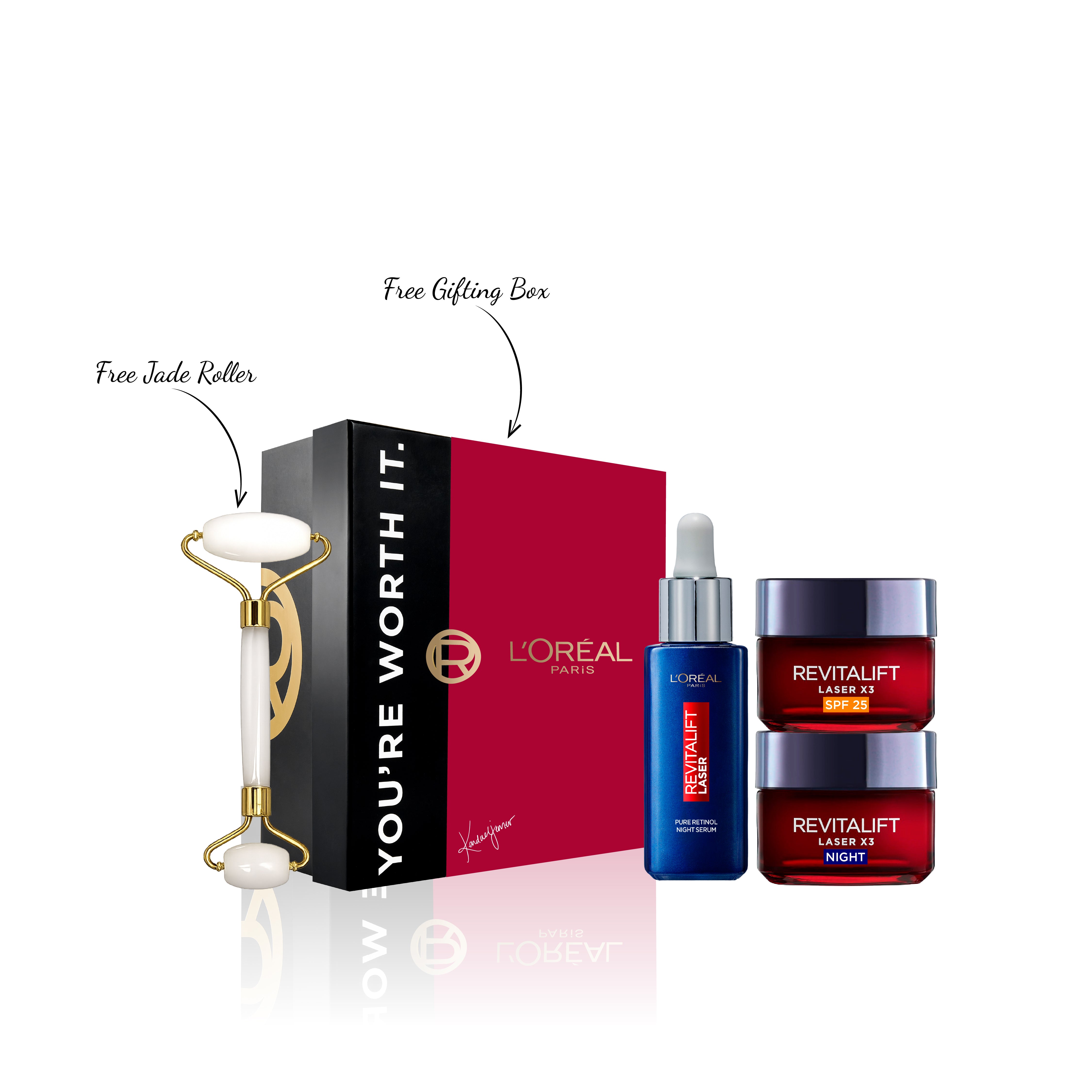 L'Oréal Paris - Retinol Serum + Revitalift Laser Day Cream + Night Cream | MazenOnline