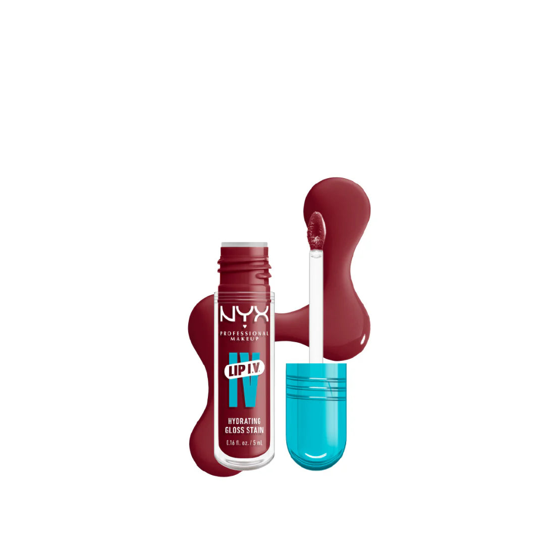 NYX Professional Makeup - Lip IV Hydrating Gloss Stain, Lip Gloss, Up to 12HR Hydration, High Pigment, Wet Shine Finish | MazenOnline